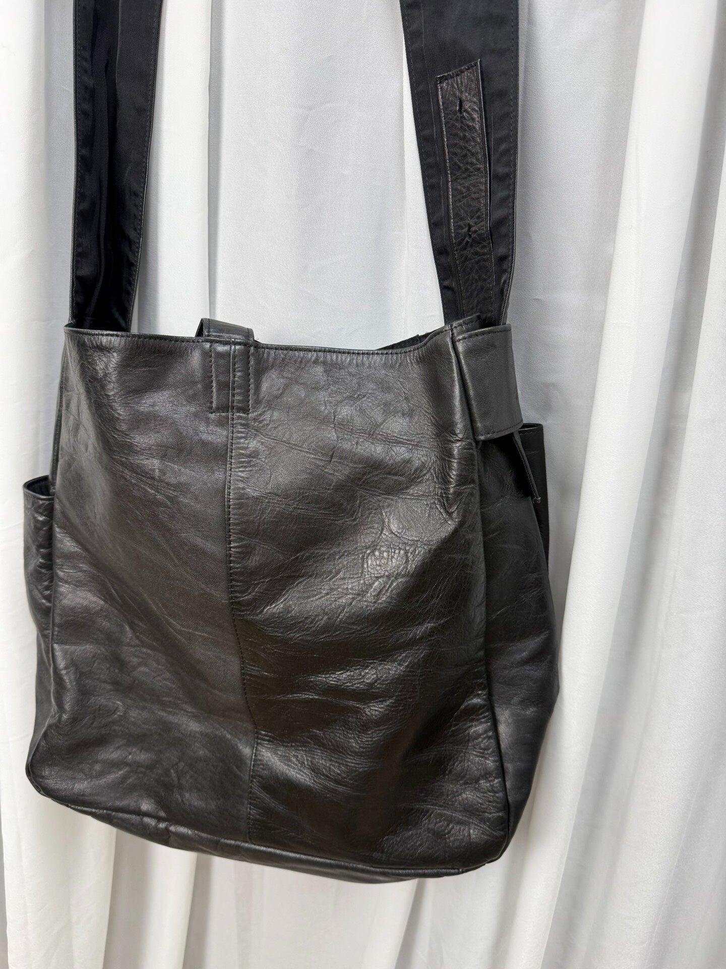 Yohji Yamamoto Noir Deconstructed Leather Crossbody