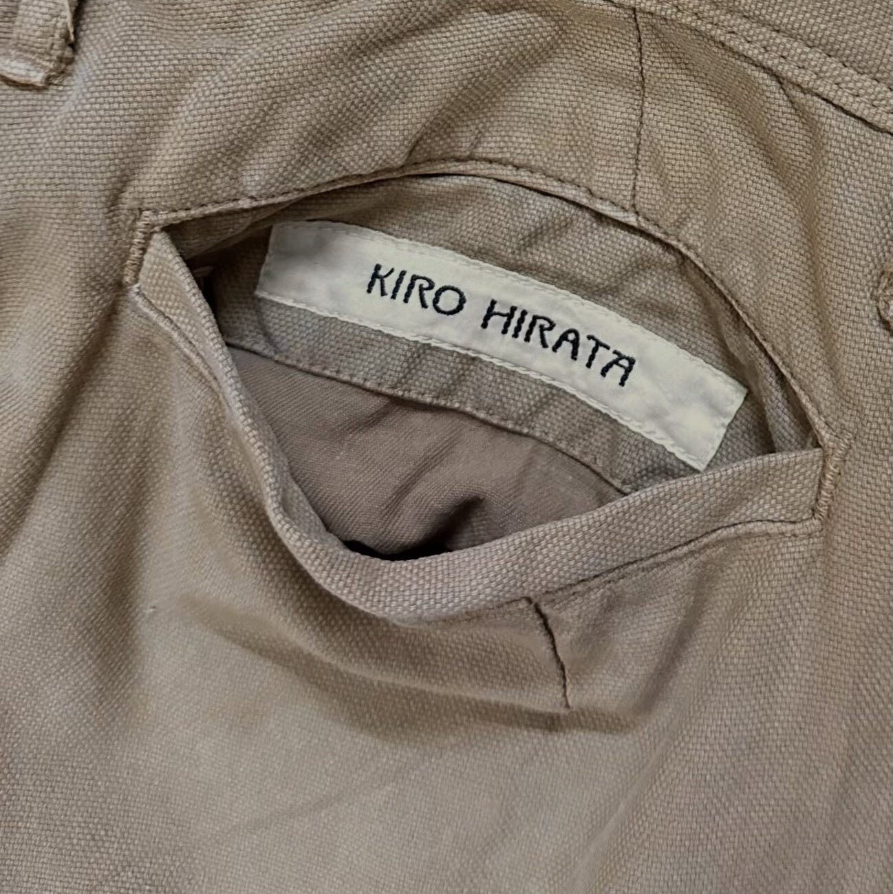 Vintage Kapital Beige Canvas Flare Pants