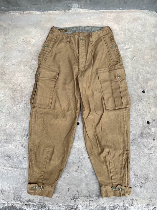 freewheelers ground crew trousers in deep khaki