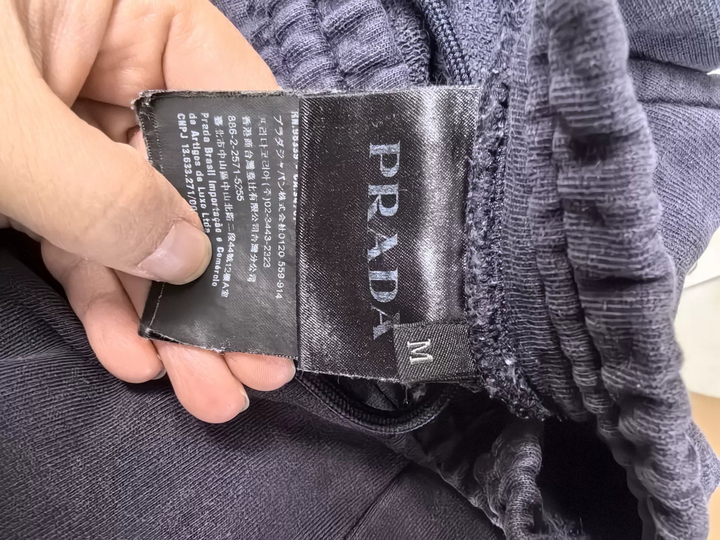 Prada Logo Tape Long Pants