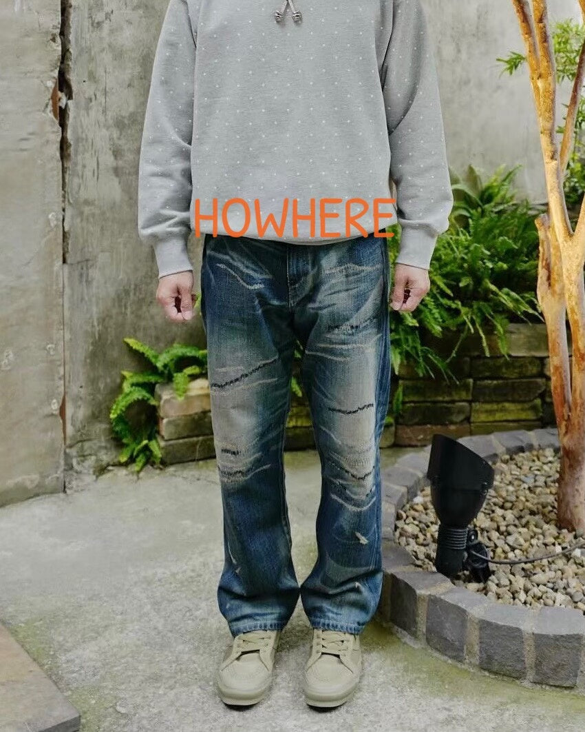 neighborhood savage denim distressed jeans