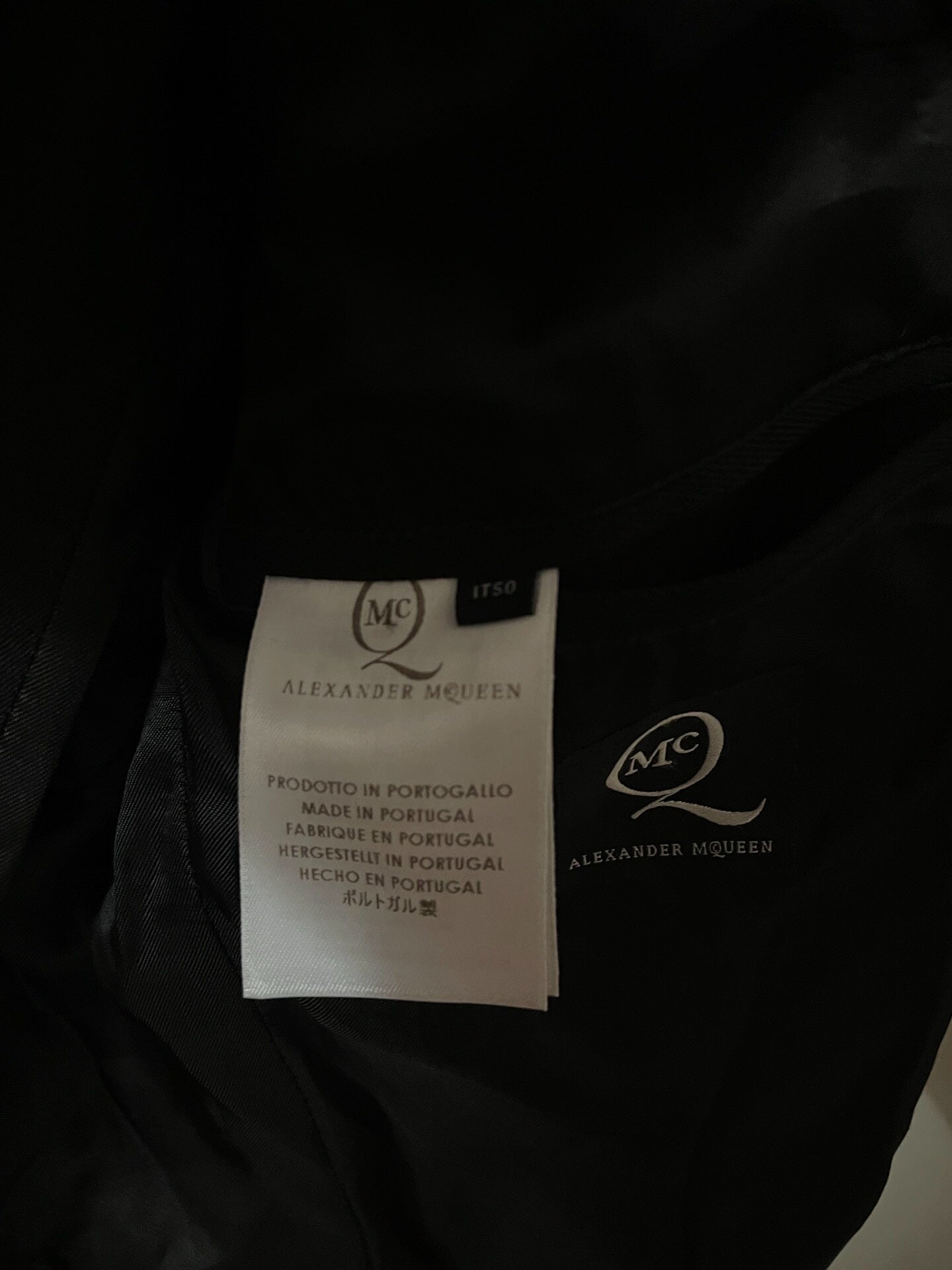 alexander mcqueen patchwork collar suit jacket