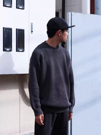 n.hoolywood crewneck knit sweater in black