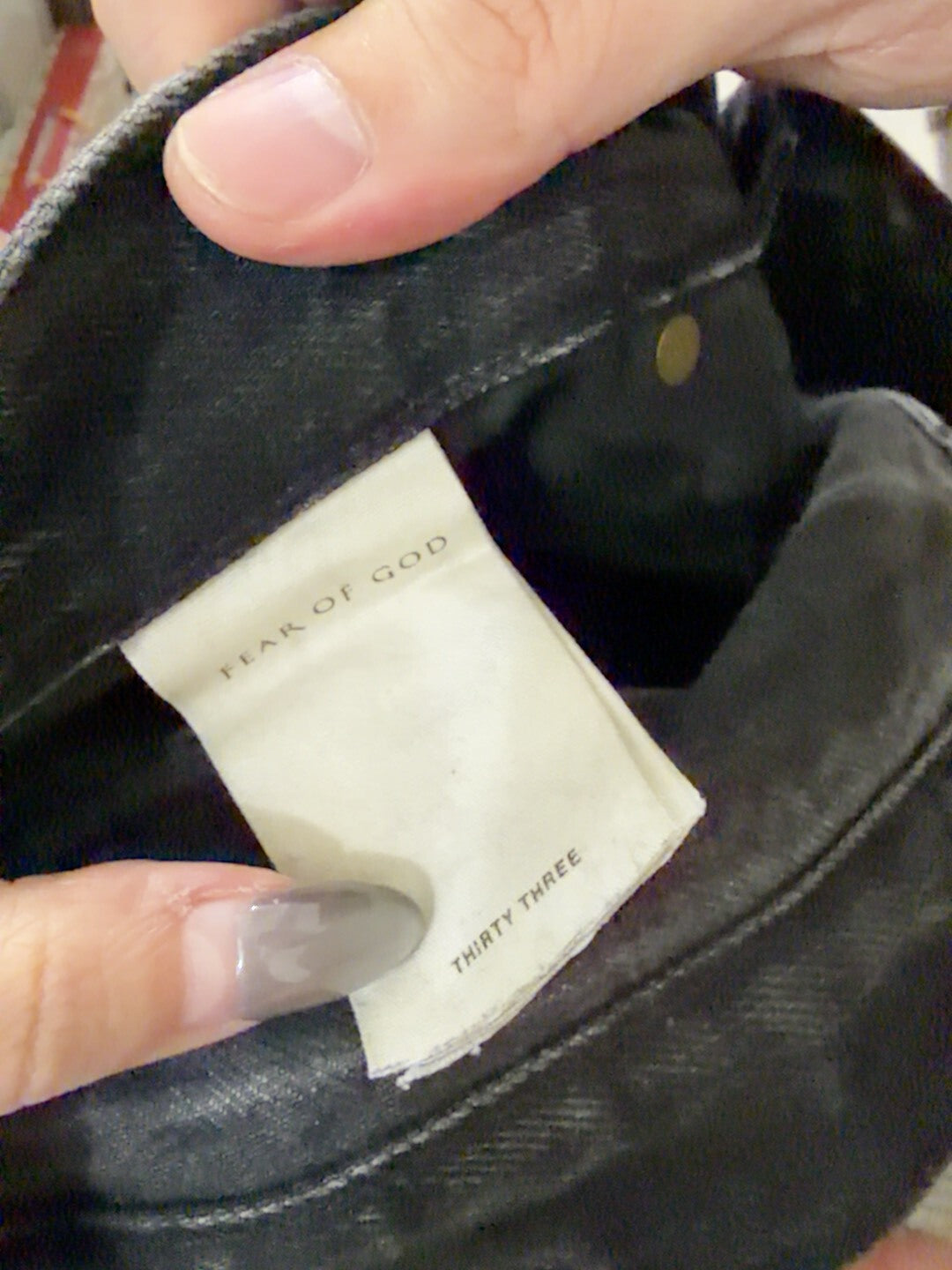 Fear of God Black Wave Denim Pants