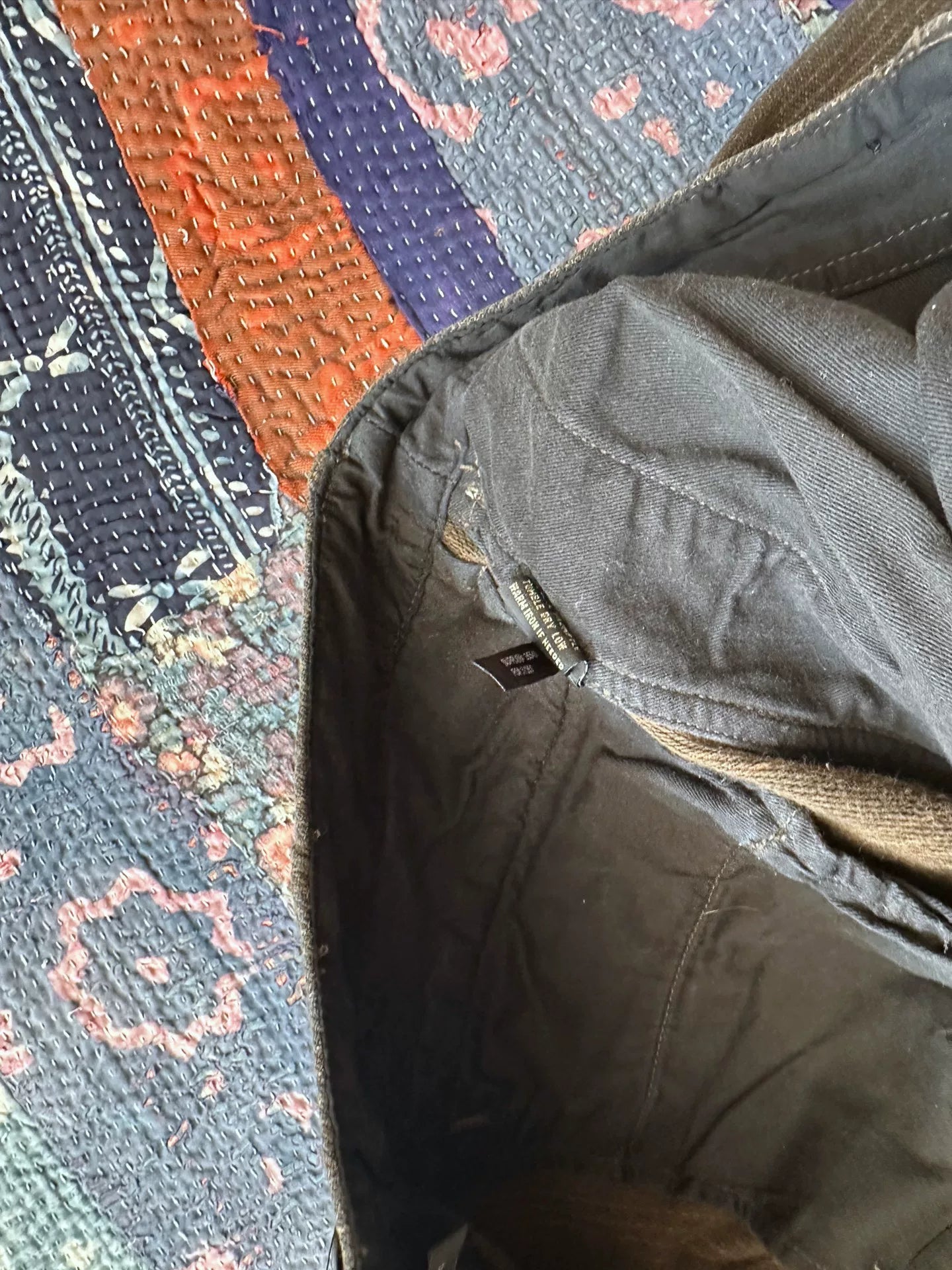 rrl plaid striped casual pants