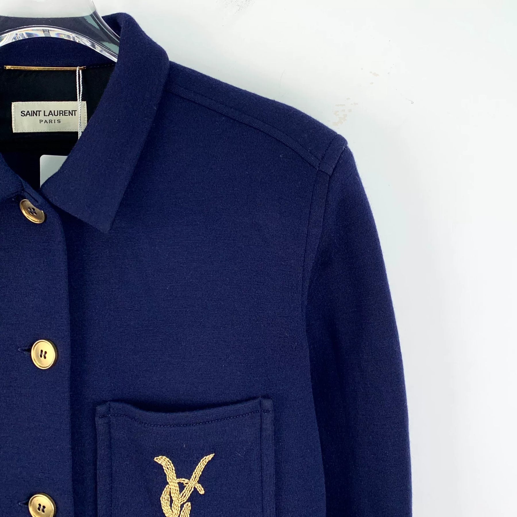 Yves Saint Laurent Dark Blue Logo Shirt