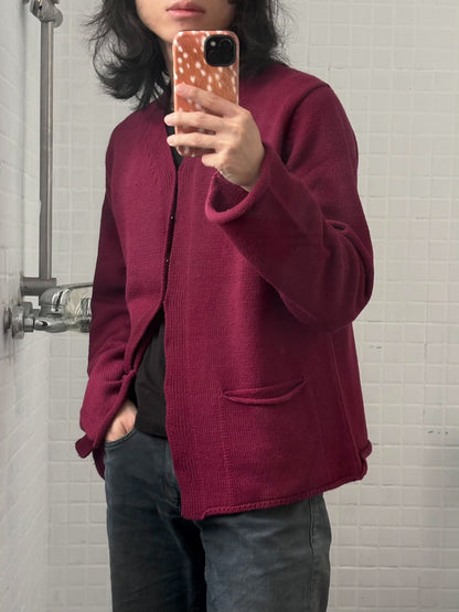 Comme des Garçons AW2000 Bordeaux Red Sweater