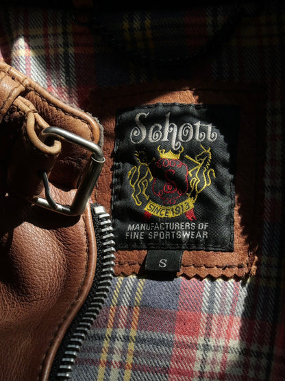 Schott Cowhide Caferacer Motorcycle Jacket
