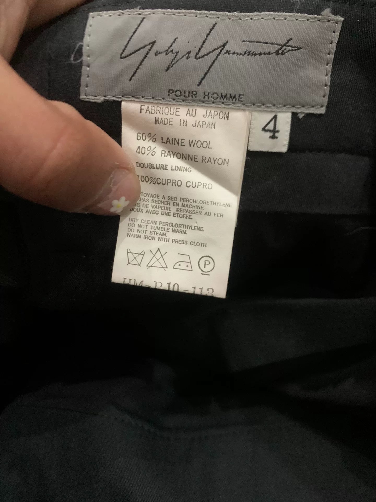 Yohji Yamamoto 02AW Leather Buckle Trousers