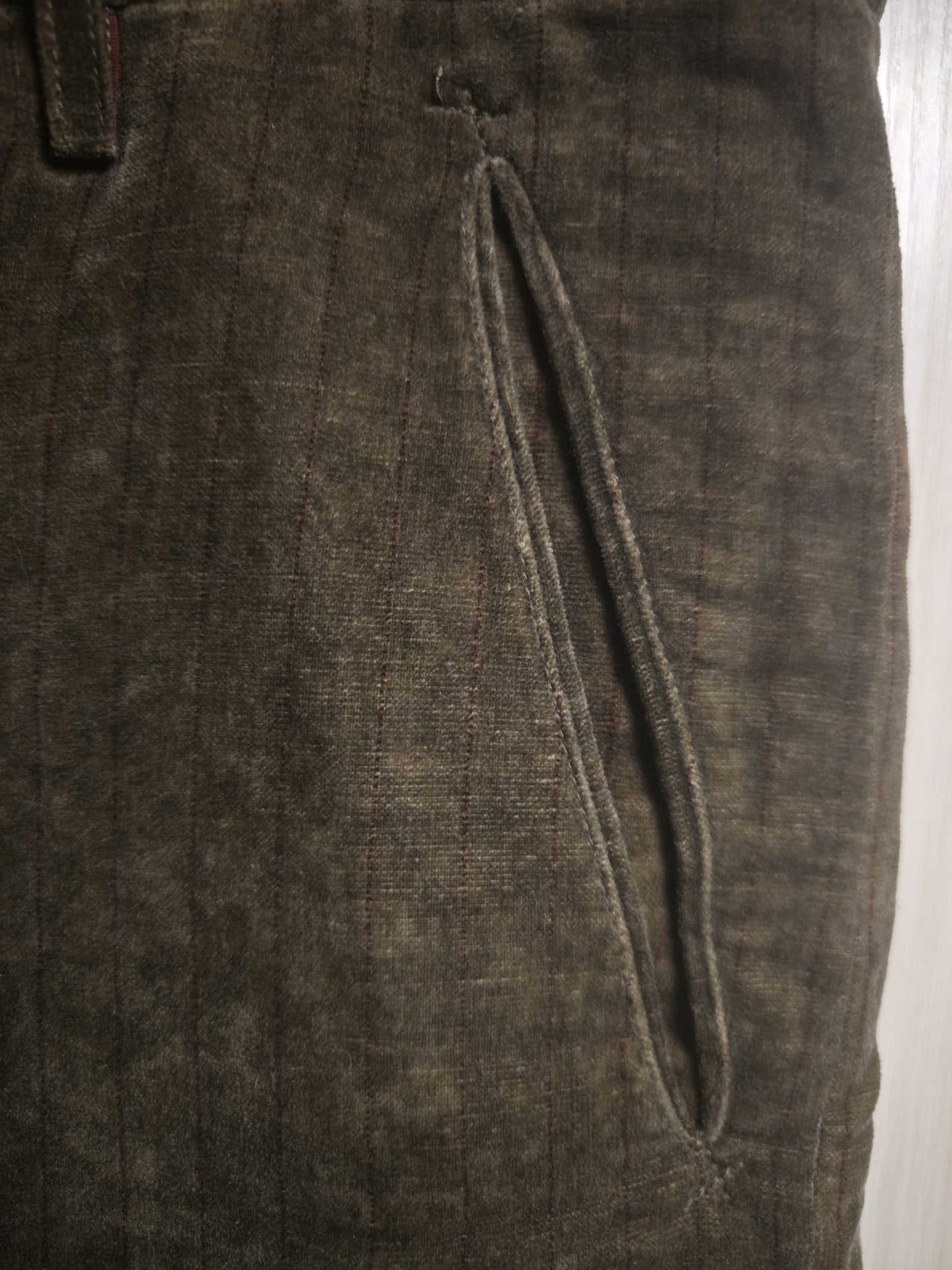 ziggy chen velvet green trousers size 48