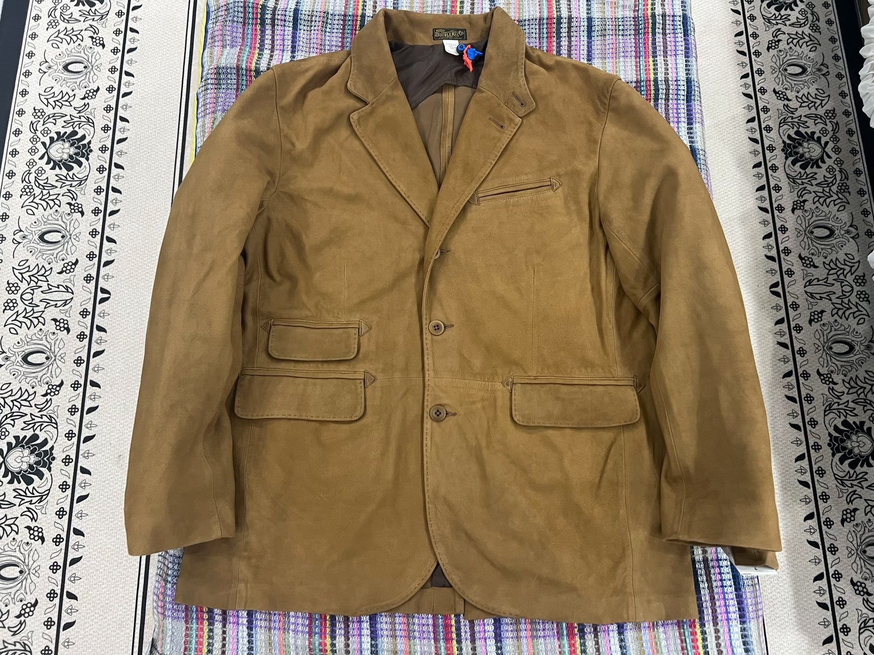 RRL Men's Western Style Cashmere Suede Blazer