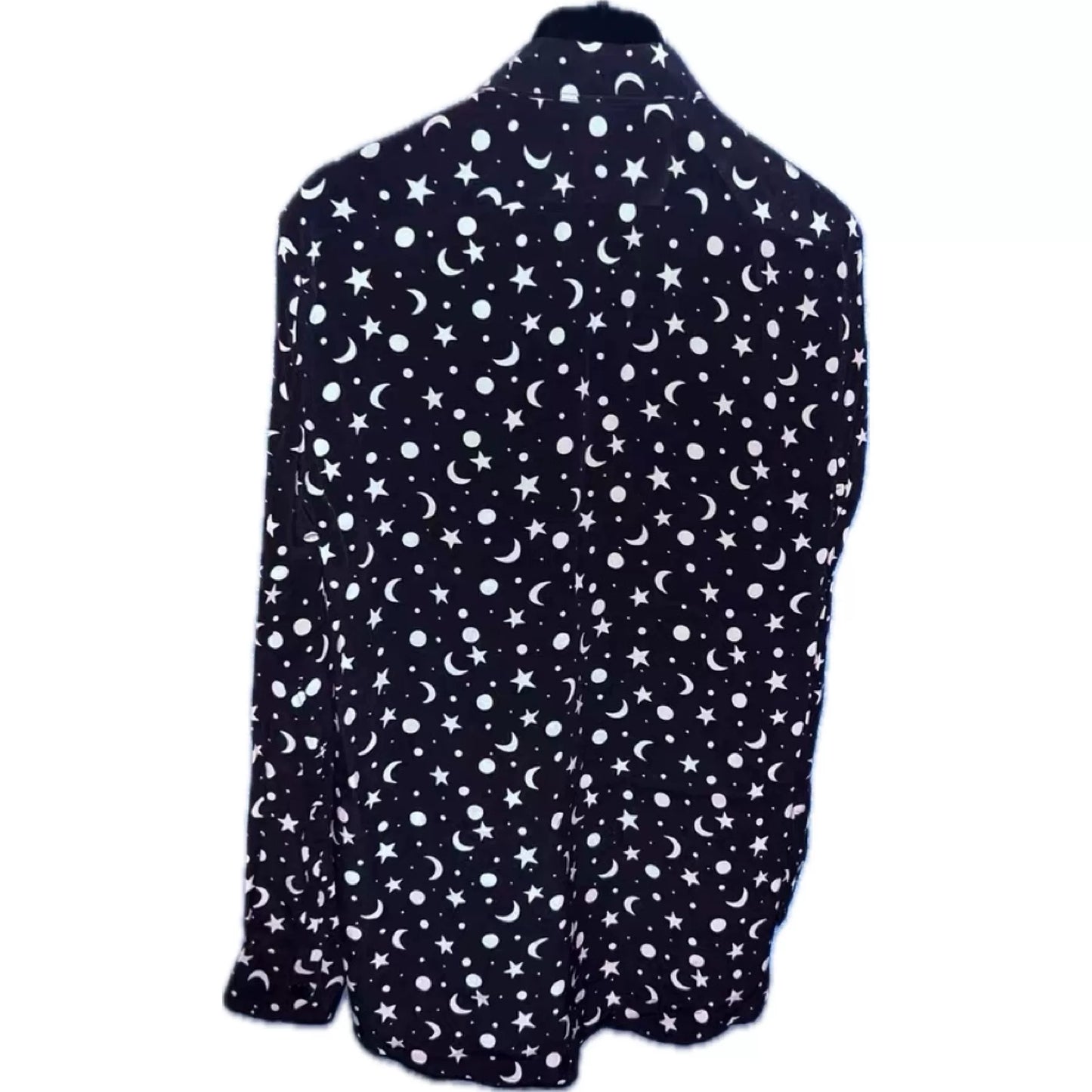 Saint Laurent 16AW Star Moon Silk Shirt