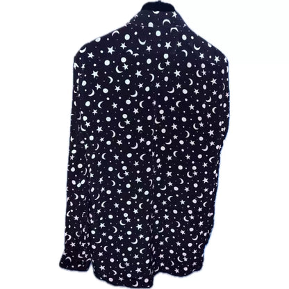 Saint Laurent 16AW Star Moon Silk Shirt