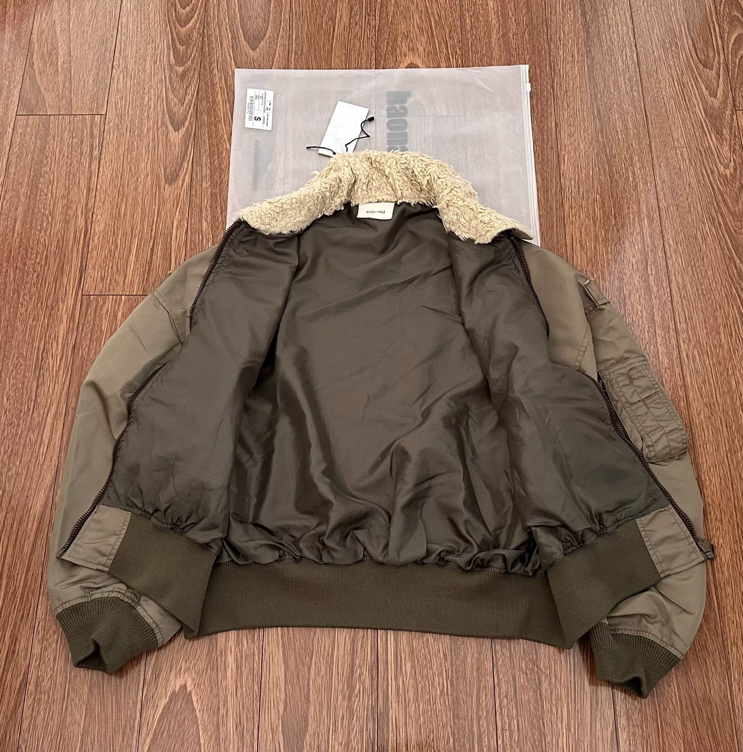 castro janker jacket with fur collar