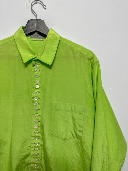 Yohji Yamamoto Green Button-Up Shirt