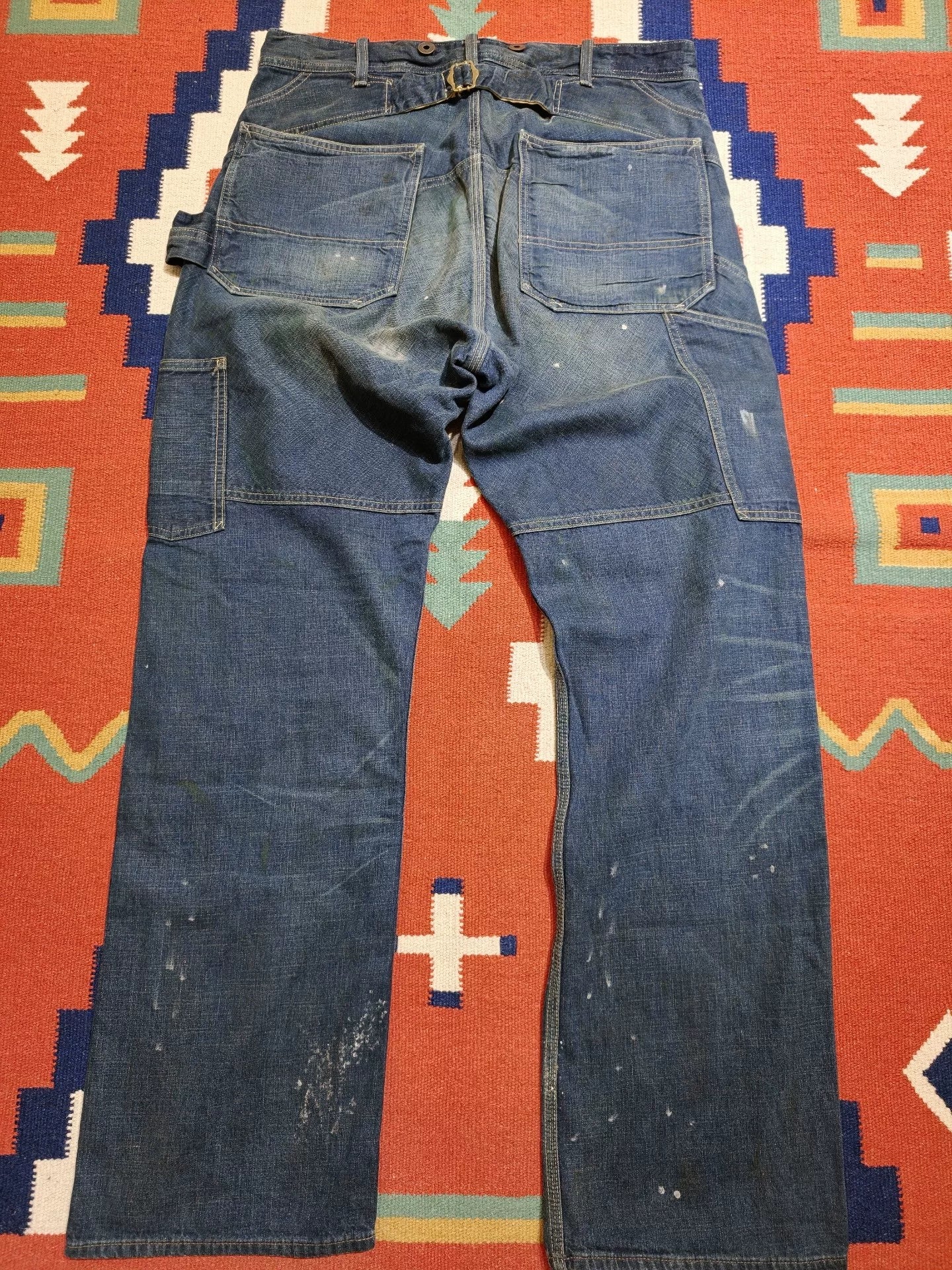 RRL Distressed Patched Work Pants