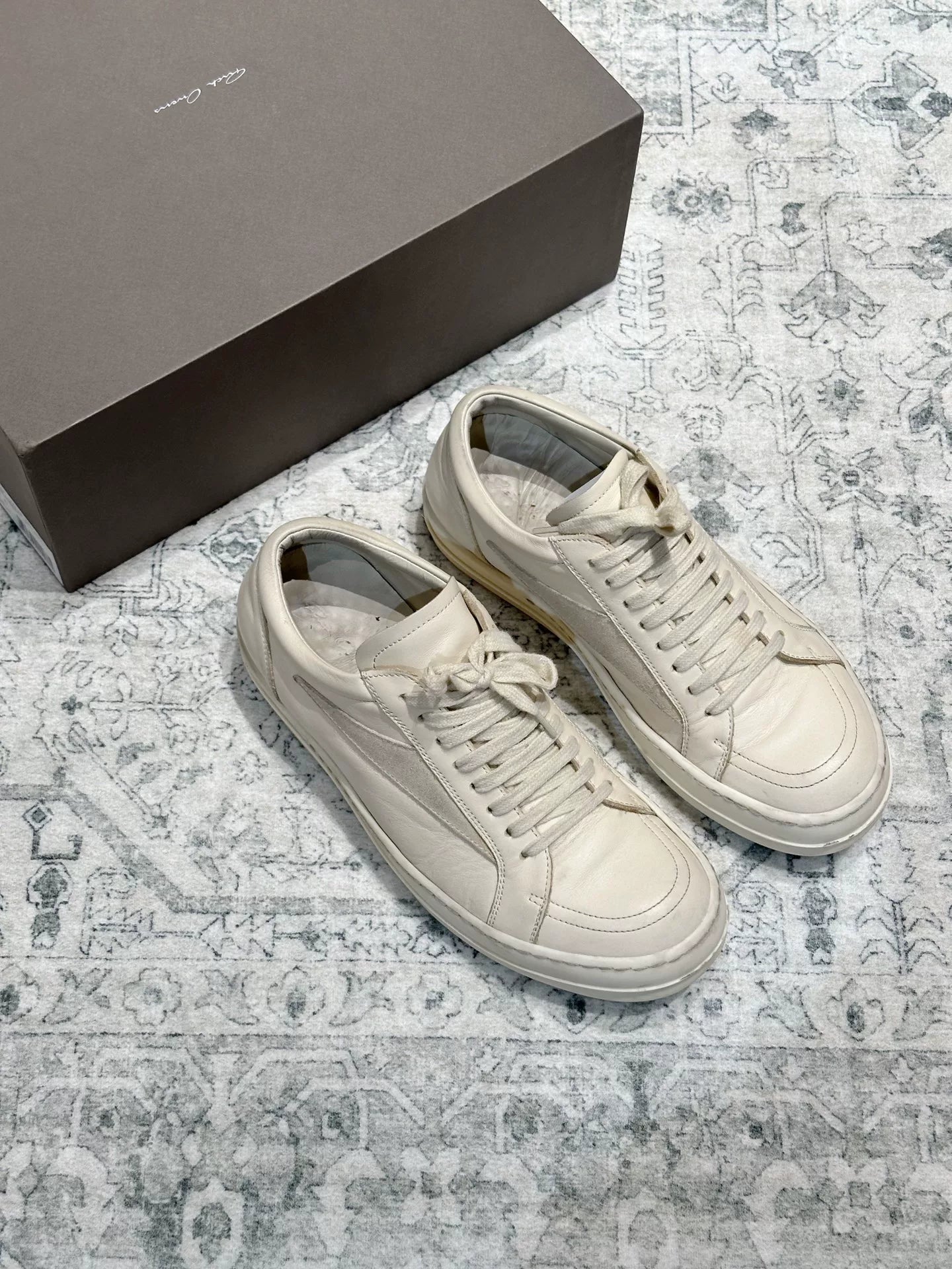 Rick Owens Low-Top White Shoes