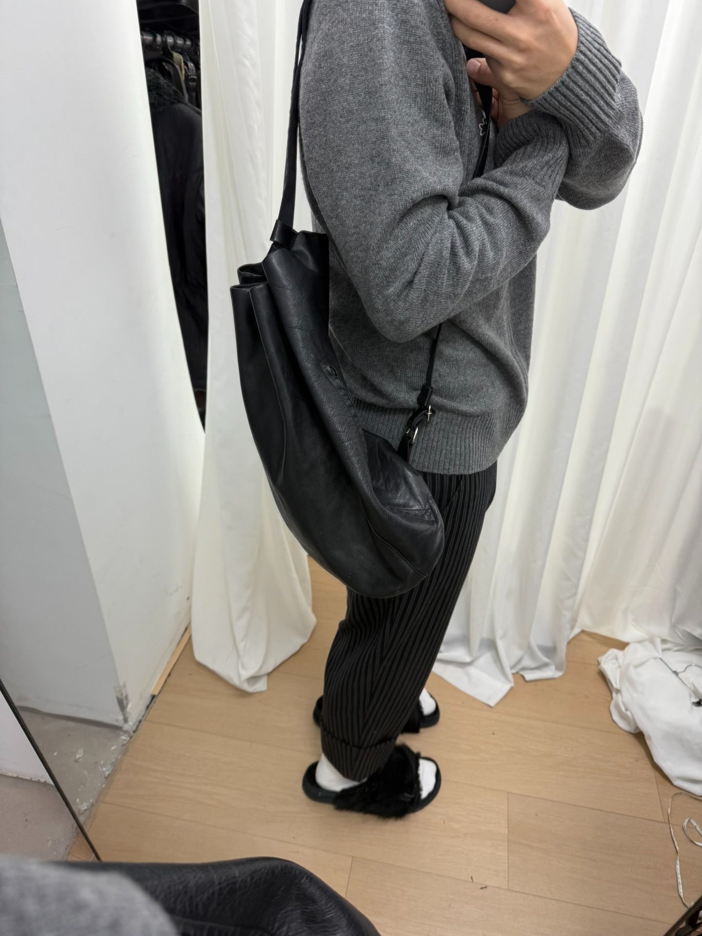 Yohji Yamamoto Y's Leather Bucket Bag
