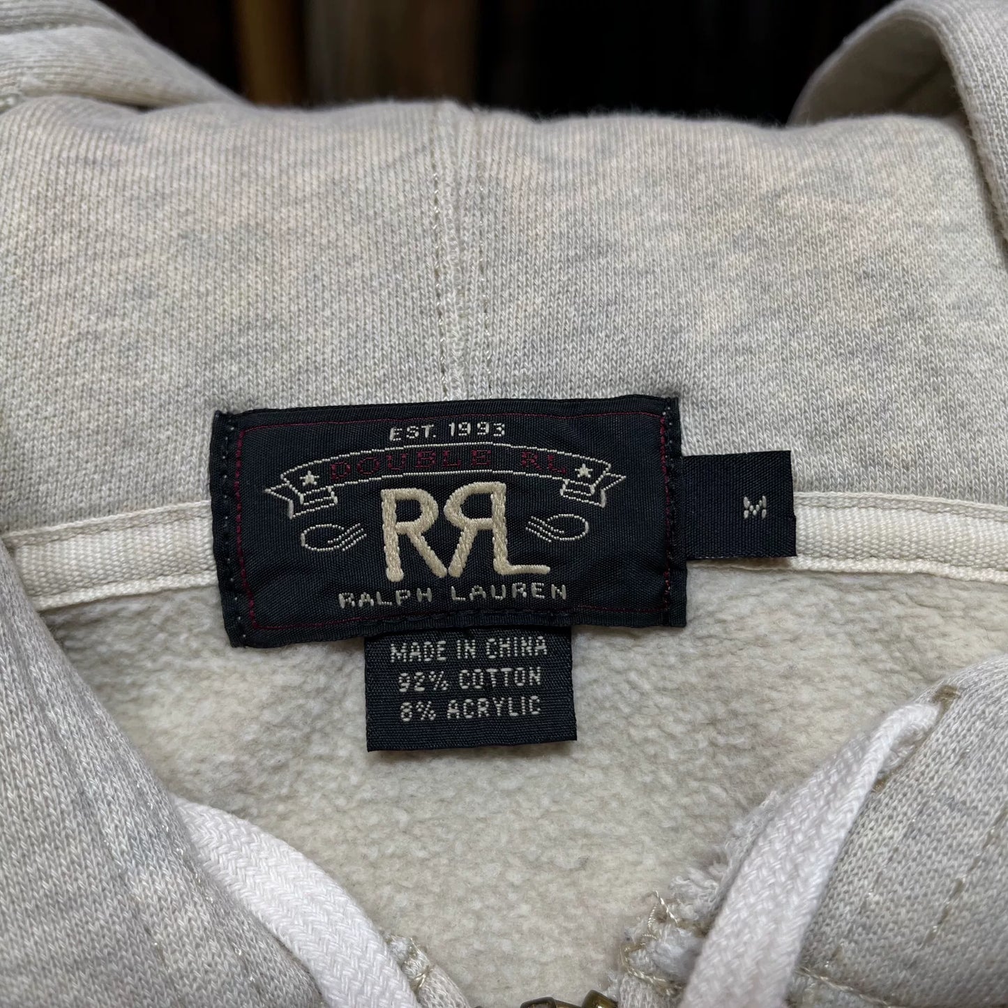 rrl vintage-style zip-up hoodie