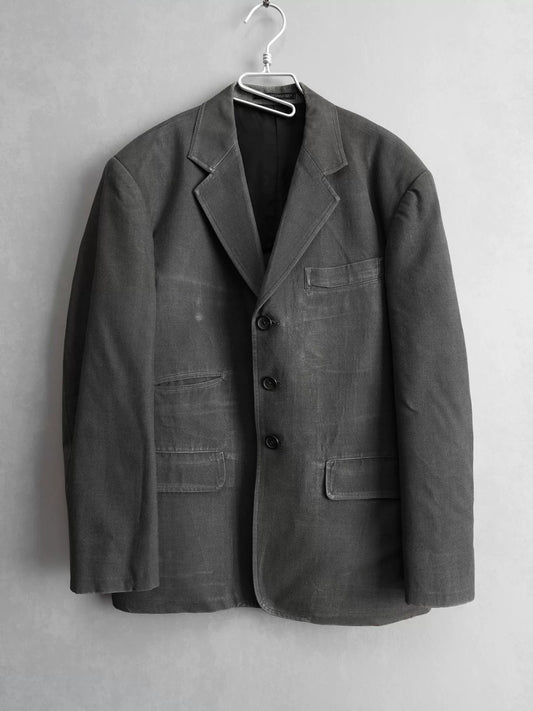 Yohji Yamamoto Gray Silk Jacket
