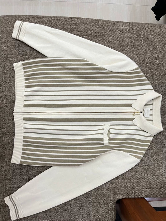 AIME LEON DORE Striped Knit Cardigan