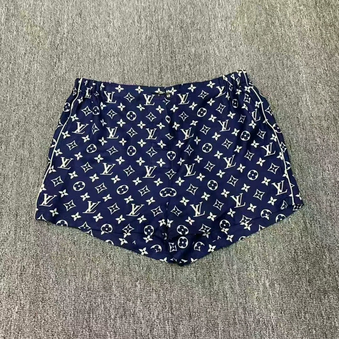 Louis Vuitton Blue Printed Shorts Size 36