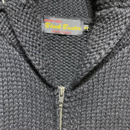Black Wolf Pattern Knit Cardigan