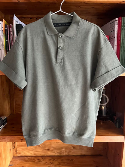 kapital army olive green polo t-shirt