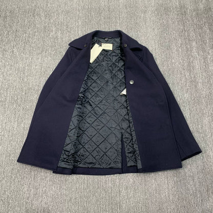 navy double-breasted wool coat by Gucci