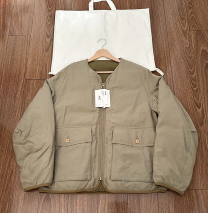 visvim iris down jacket beige reversible