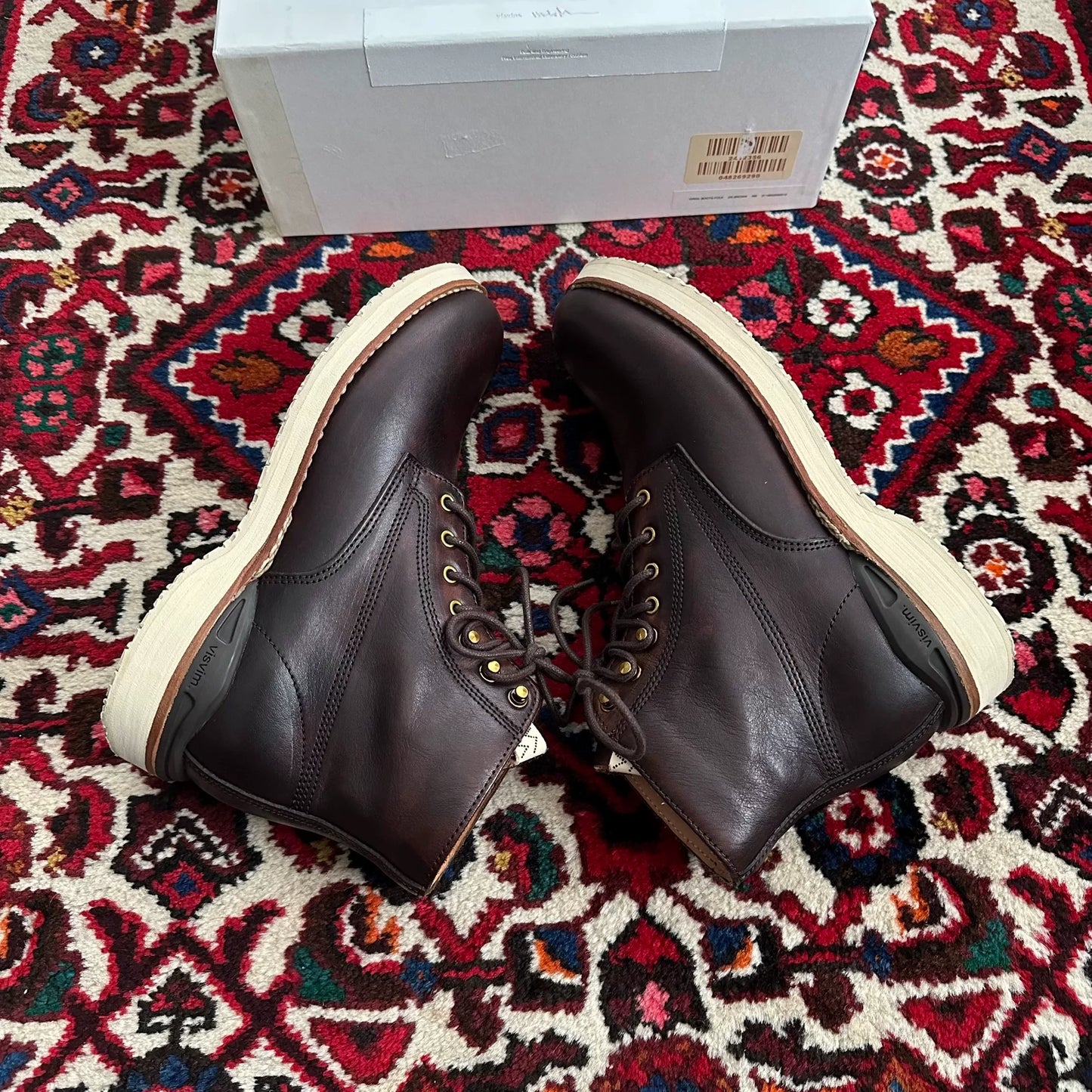 visvim virgil boots in dark brown