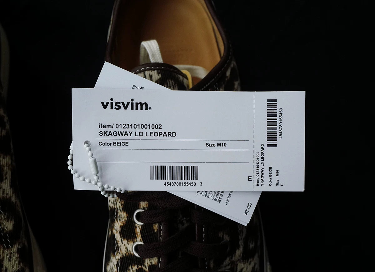 visvim skagway low leopard canvas shoes