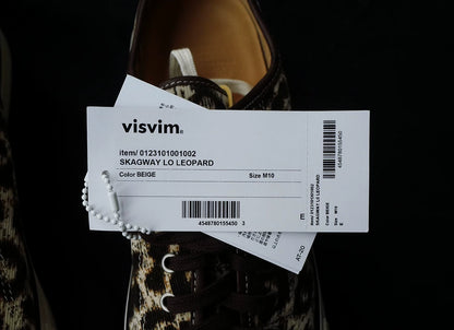 visvim skagway low leopard canvas shoes