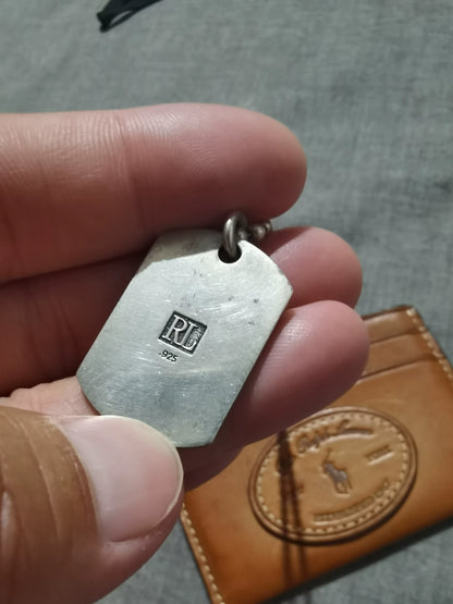 Ralph Lauren Silver Dog Tag Necklace