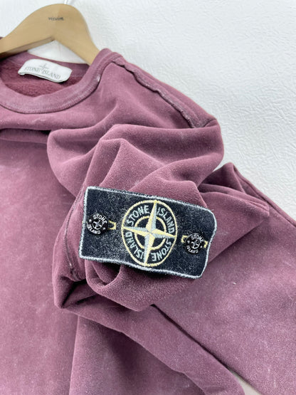 stone island purple frost effect sweatshirt