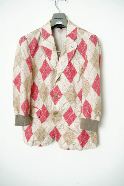 Comme des Garçons Spring Summer Diamond Check Blazer