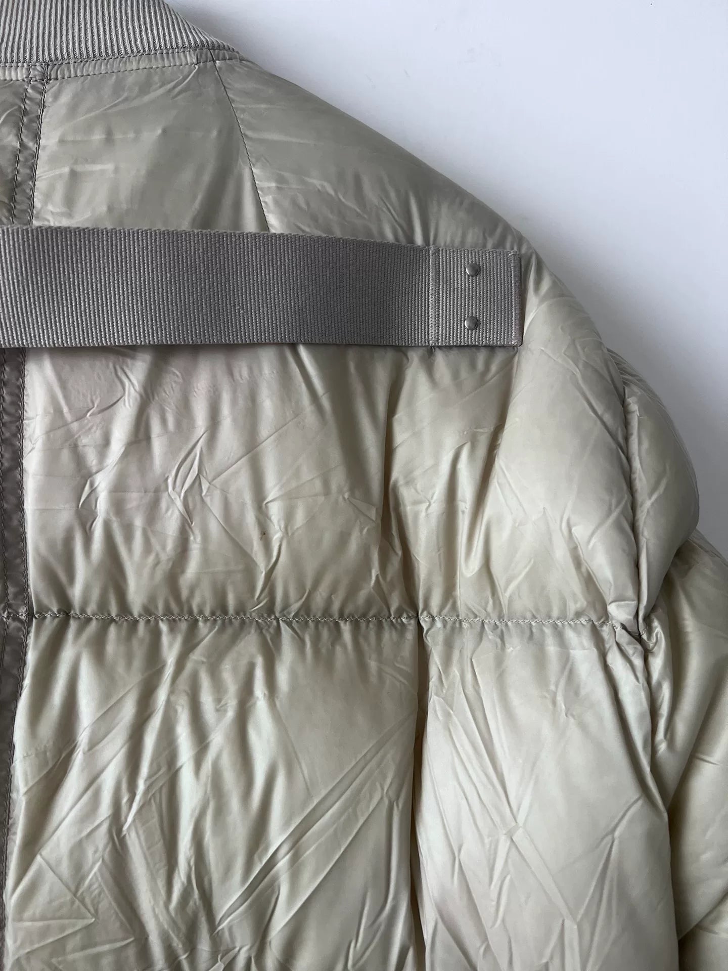 rick owens color-block down puffer jacket