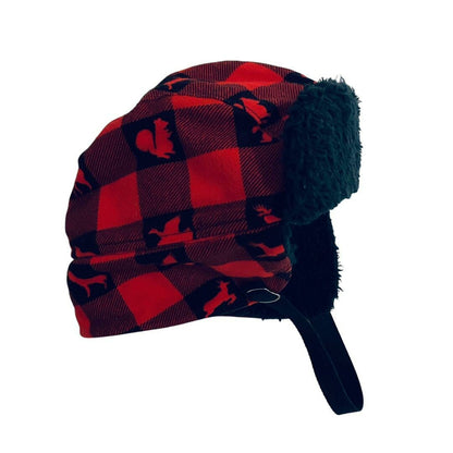 classic red checkered pilot hat