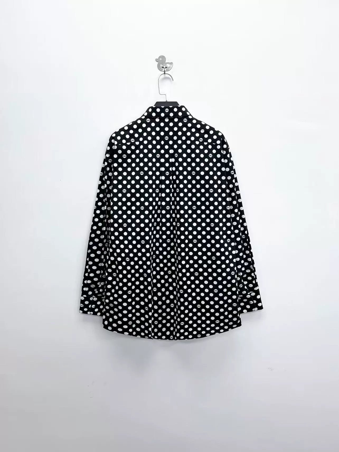 dolce&gabbana polka dot logo shirt jacket