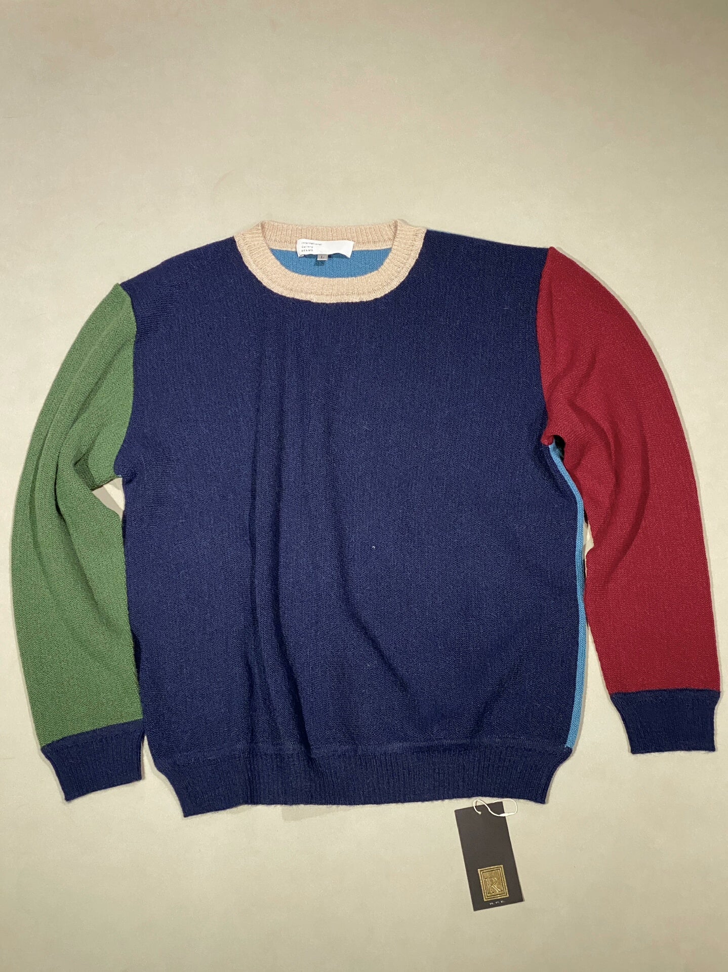 BEAMS x International Gallery Alpaca Color Block Sweater