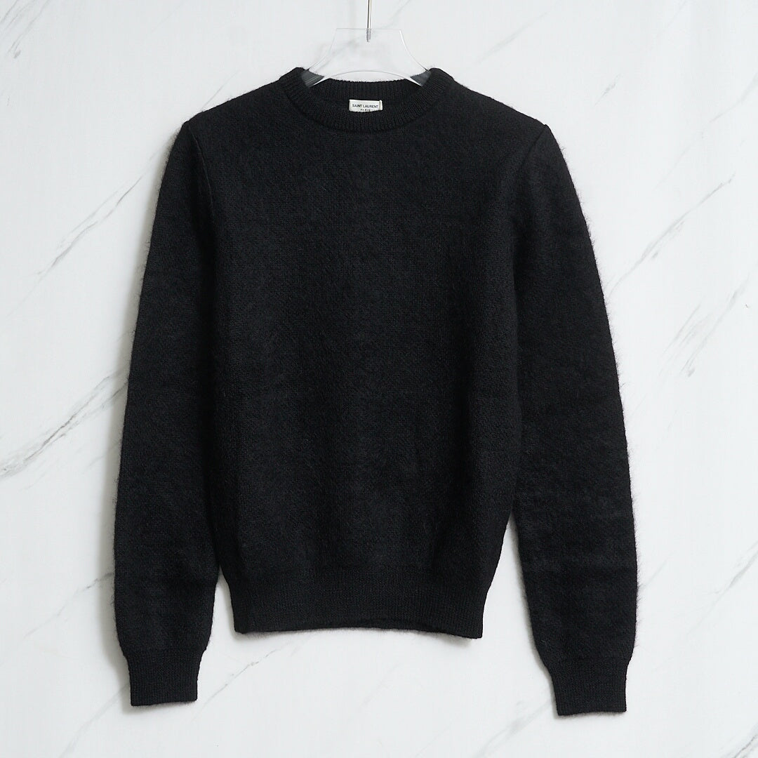 Saint Laurent Men's Black Crewneck Sweater