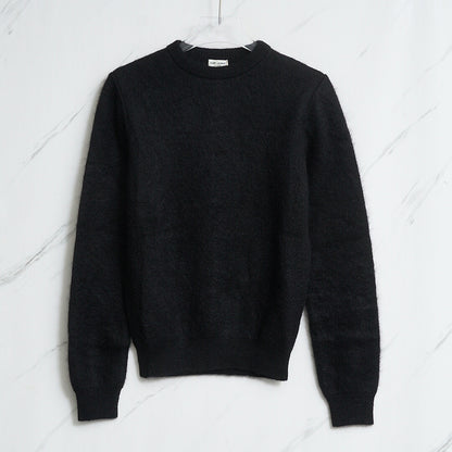 Saint Laurent Men's Black Crewneck Sweater