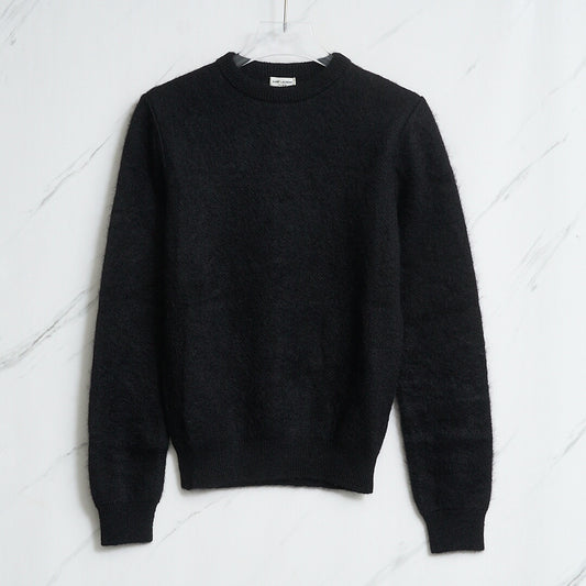 Saint Laurent Men's Black Crewneck Sweater