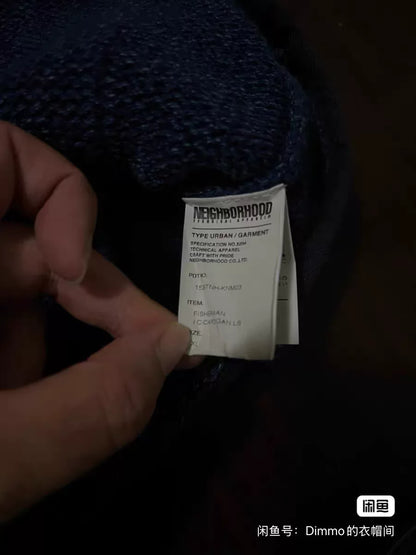 Neighborhood Indigo Knit Zip Cardigan
