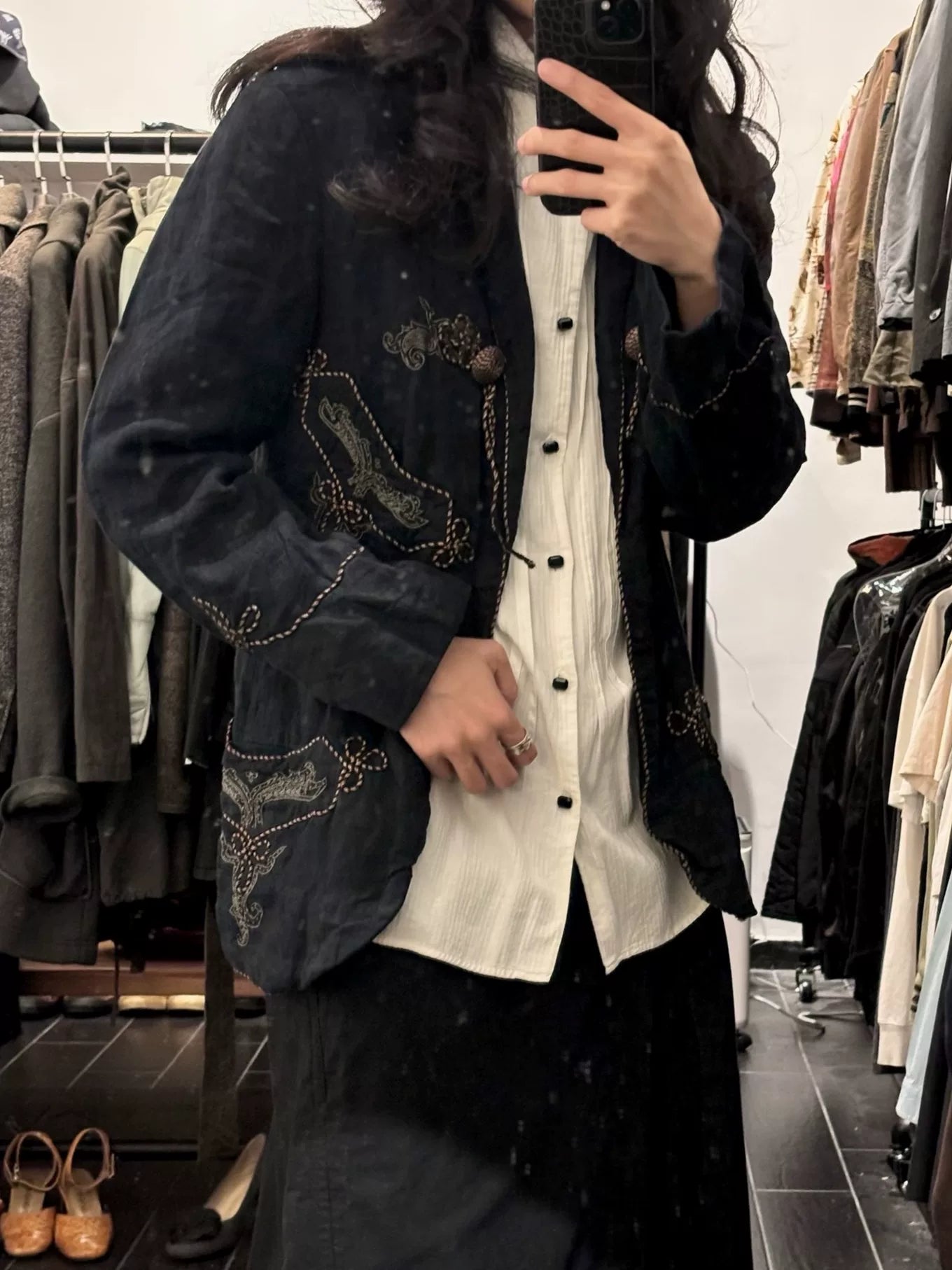 Dries Van Noten 2006 Embroidered Linen Jacket