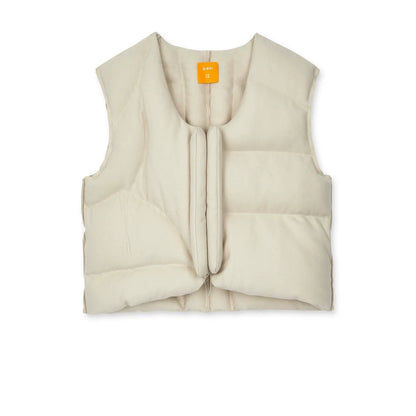 airei hand-stitched wool puffer vest