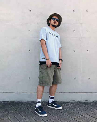 Descendant D-65M Satin Shorts in Olive Green