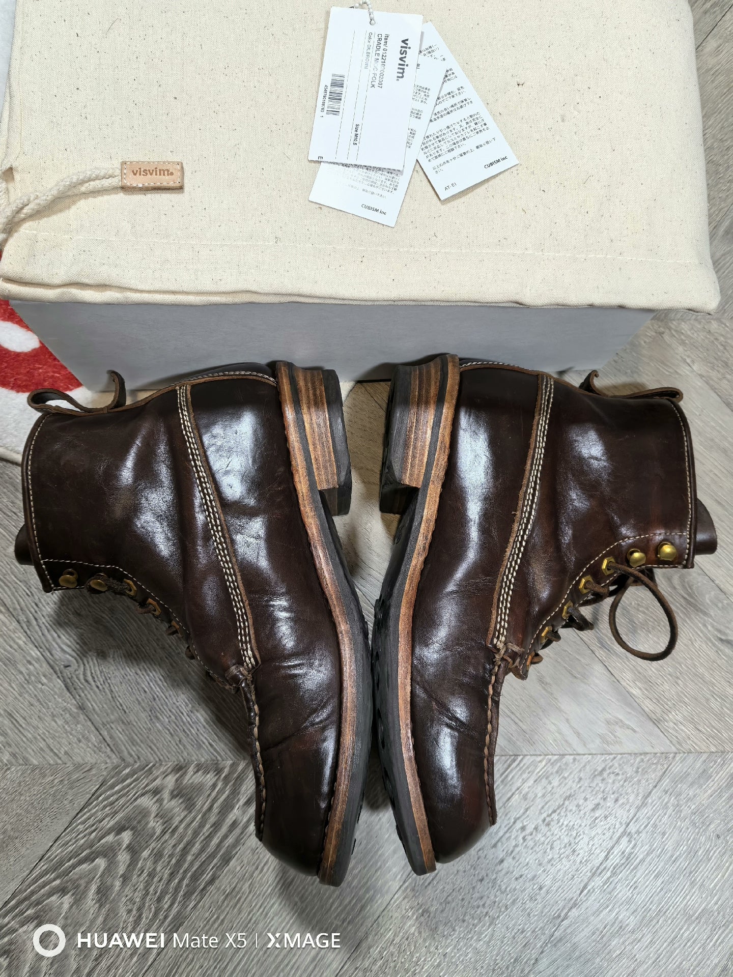 visvim handmade leather moc-folk boots