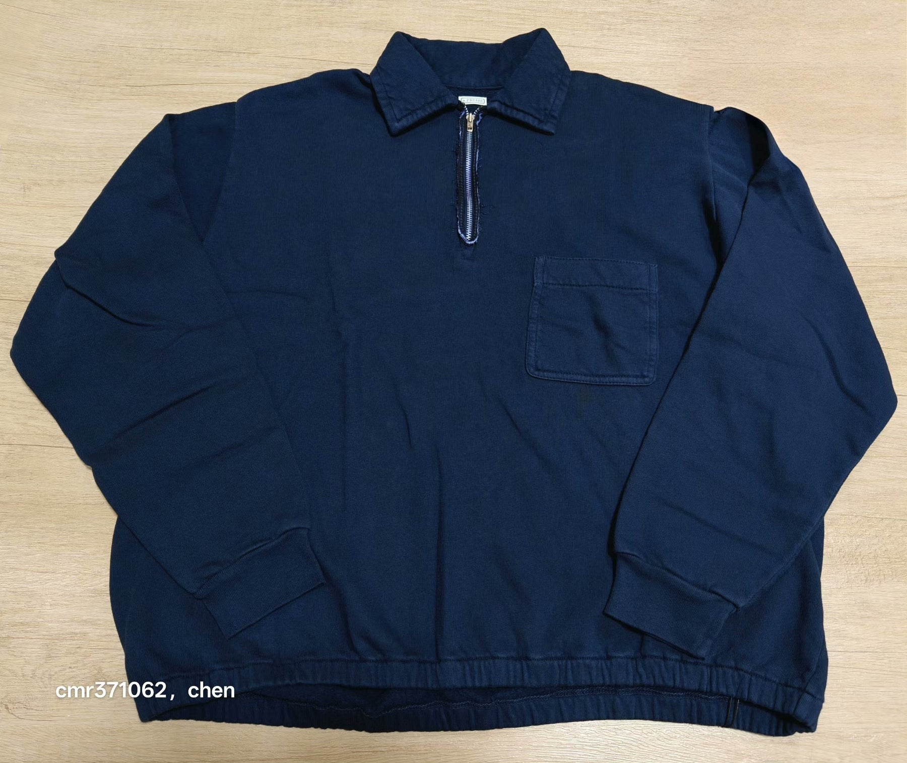a.presse 26ss Vintage Half Zip Sweatshirt