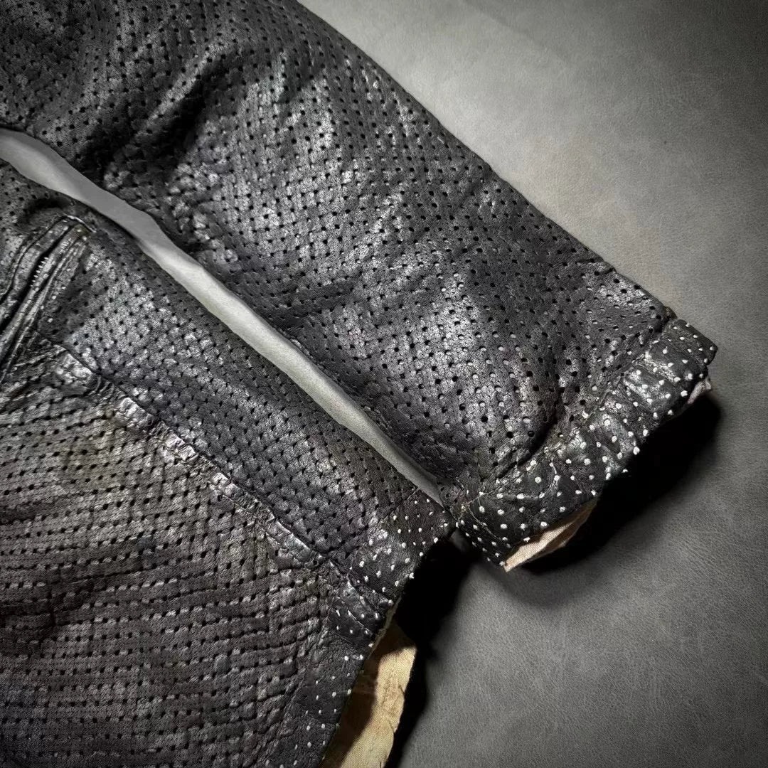 Giorgio Brato Laser Perforated Leather Jacket